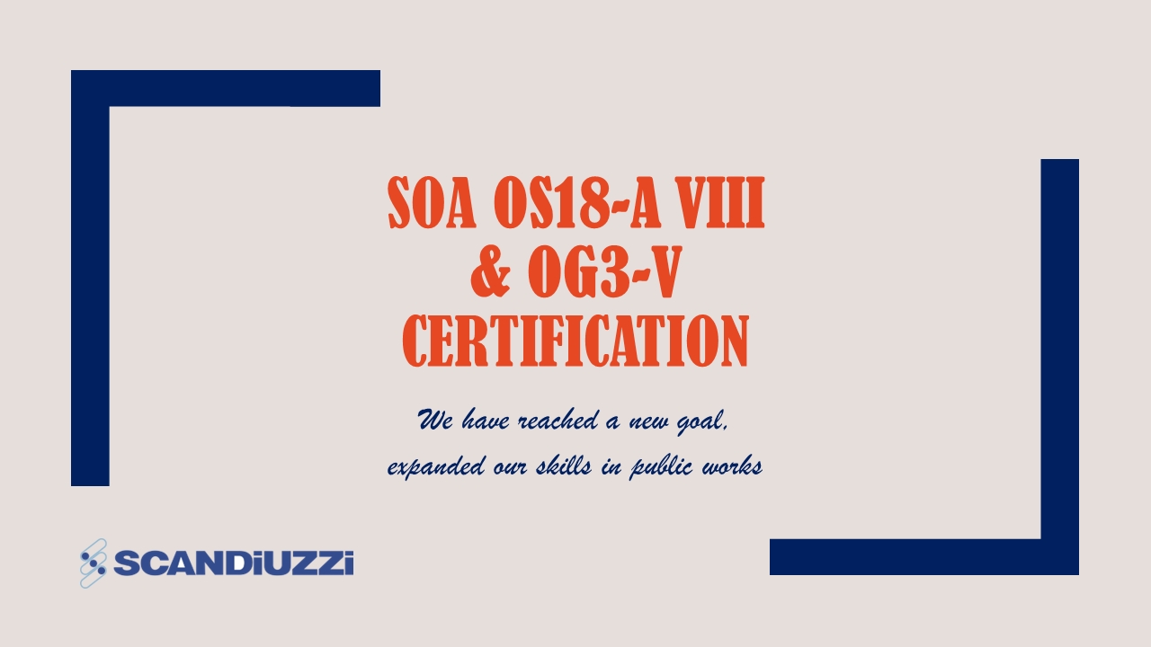 A new category joins our list of certifications: SOA OG3-V